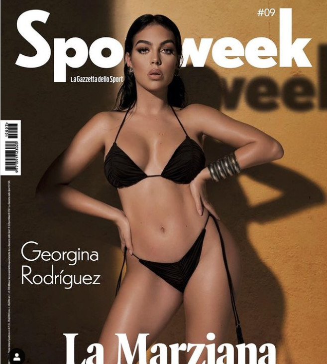Georgina Rodríguez siendo portada de 'Sportweek' / Redes