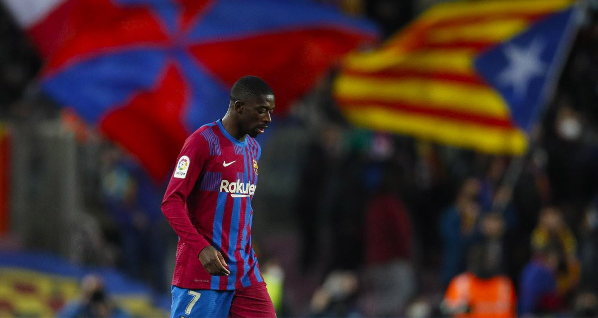 Ousmane Dembelé, tras marcar un gol en el Camp Nou ante el Athletic / EFE