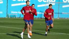 Busquets entrenando con el Barça / FC Barcelona