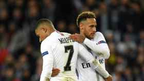 Neymar y Kylian Mbappé durante un partido /REDES