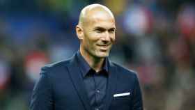 Zinedine Zidane, entrenador del Real Madrid, durante un acto /REDES
