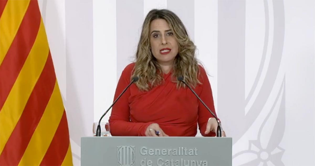La portavoz del Govern, Patrícia Plaja, que quita importancia a la cifra de empresas que se fueron por el 'procés' / GENCAT