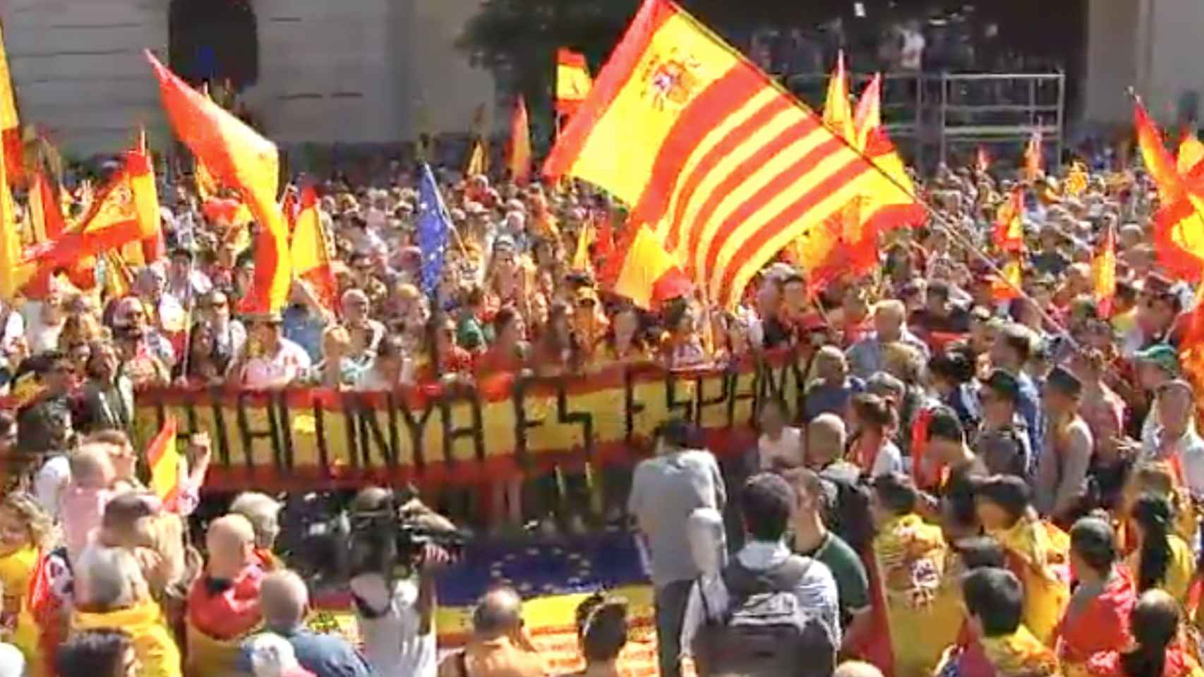 Imagen de la manifestación por la unidad de España del 8 de octubre organizada por SCC / CG