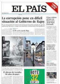 Portada de El País del 26 de abril