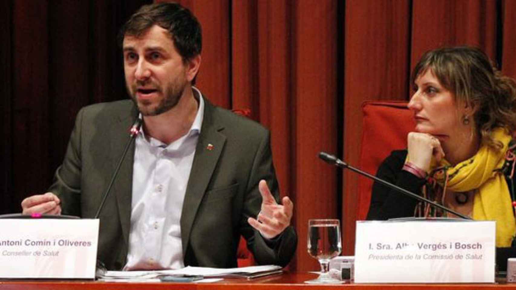 El consejero catalán de Salud, Toni Comín, en una comparecencia anterior en el Parlament / CG