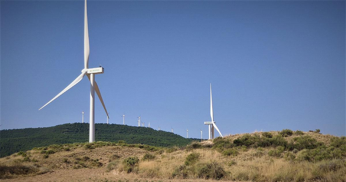 Un parque eólico de Aragón, paradigma de la electricidad ecológica / EFE
