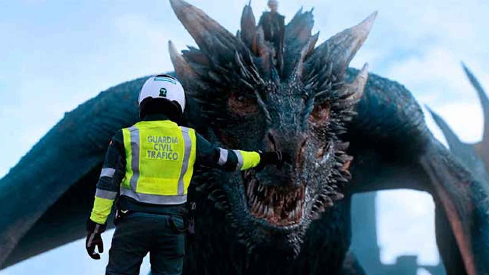 Un agente de la Guardia Civil da el alto al dragón de Daenerys / CG