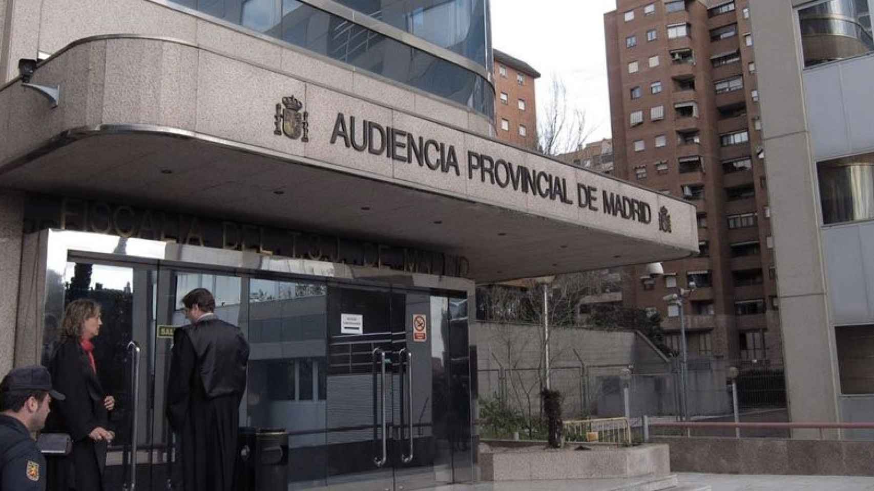 Entrada a la Audiencia Provincial de Madrid