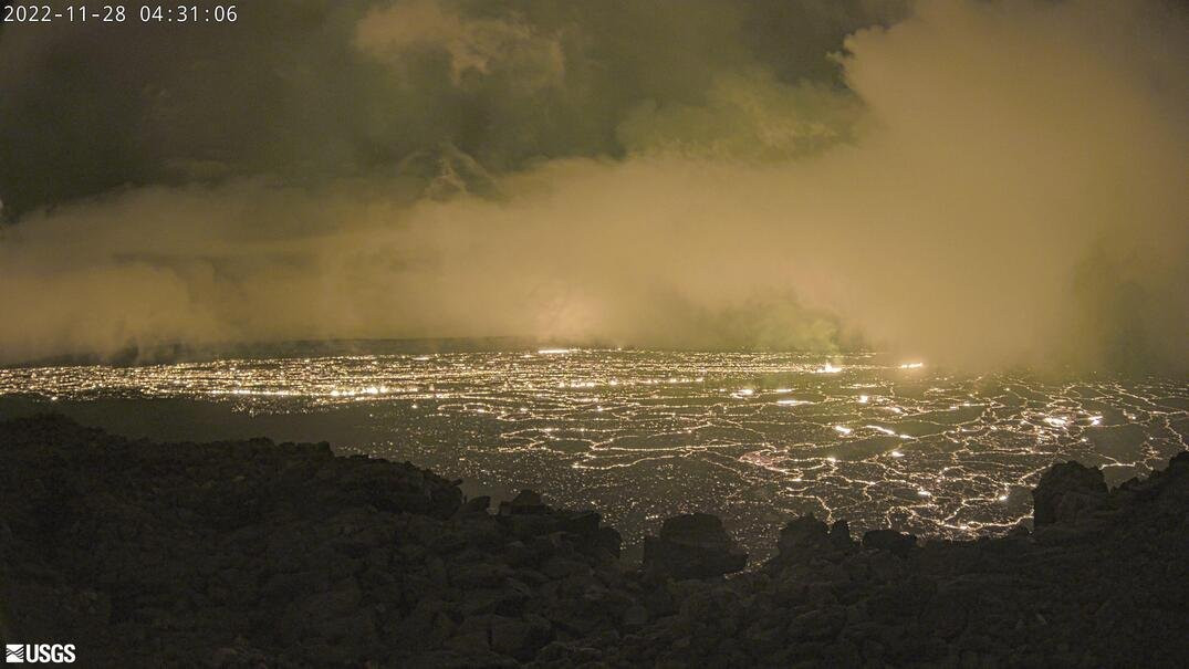 Gases del volcán Mauna Loa sobre Hawái