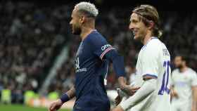Neymar y Modric, en un lance del Real Madrid-PSG del pasado martes / EFE