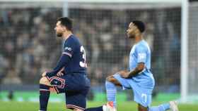 Leo Messi y Sterling, protagonistas en el duelo de jeques City-PSG de la Champions League / EFE