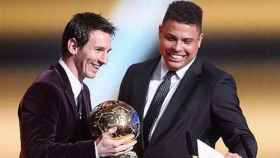 Messi y Ronaldo en una gala del Balón de Oro / EFE