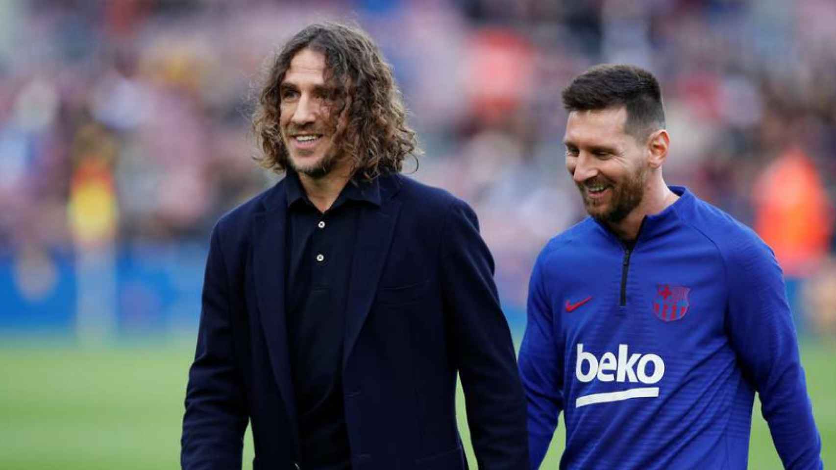 Carles Puyol junto a Leo Messi en una imagen de archivo / Redes