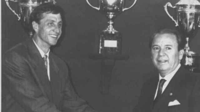 Johan Cruyff y José Luis Núñez simbolizan la división más cruda del barcelonismo / EFE