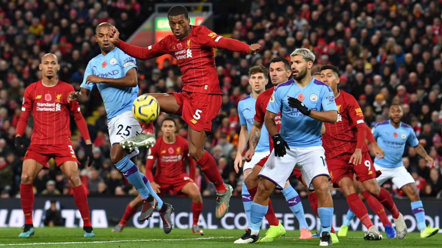 Imagen de un partido entre el Liverpool y el Manchester City de la Premier League | EFE