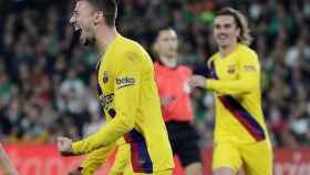 Clément Lenglet celebra un gol del Barça / EFE