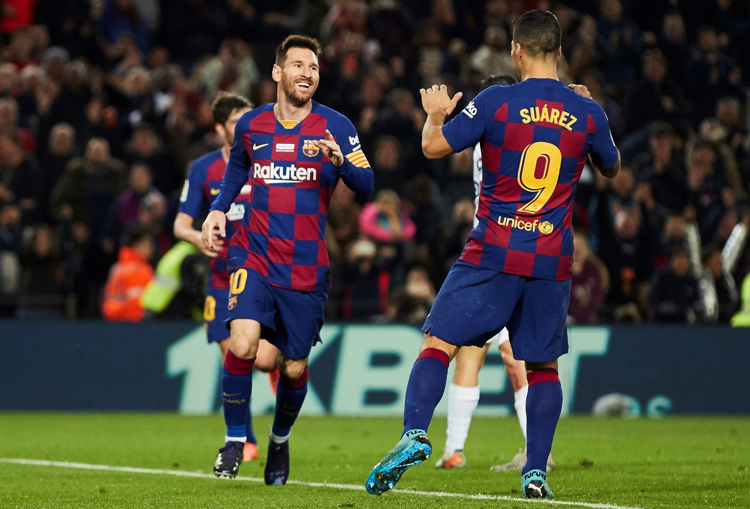 Leo Messi celebrando uno de sus goles contra el Mallorca / EFE