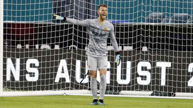 Neto Murara jugando contra el Nápoles en Miami / FC Barcelona