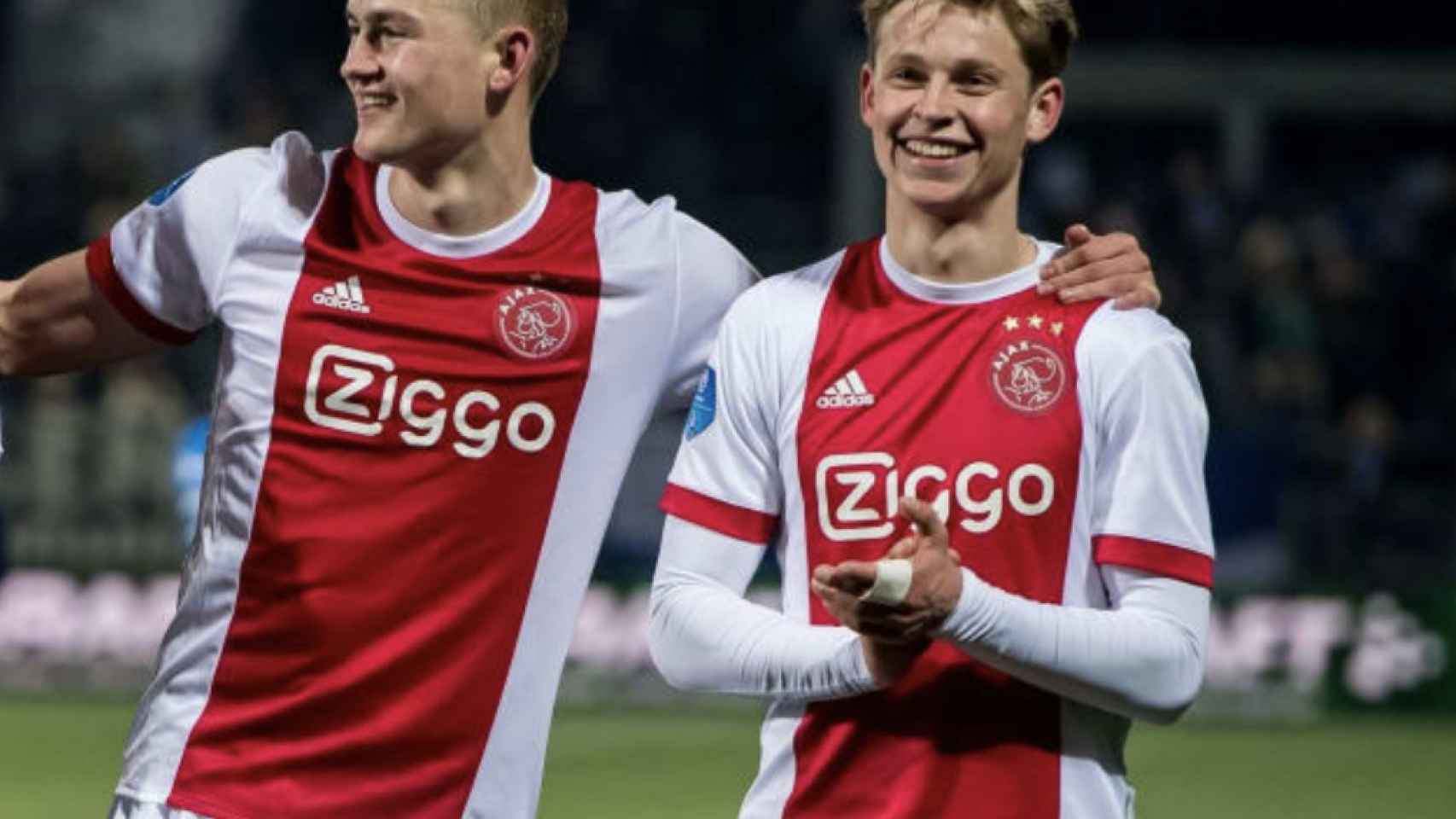 De Ligt y De Jong en un encuentro con el Ajax / EFE