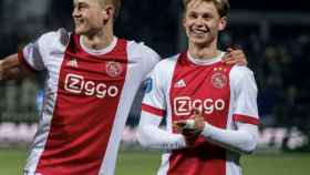 De Ligt y De Jong en un encuentro con el Ajax / EFE