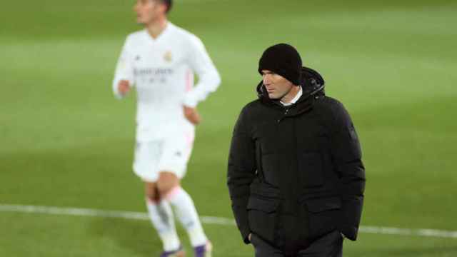 Zidane en un partido del Real Madrid / EFE