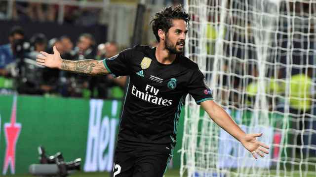 Isco celebra su gol en la Supercopa de Europa / EFE