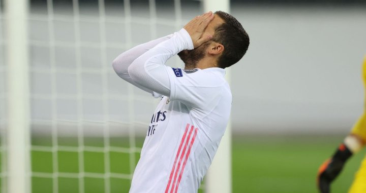 Hazard, lamentando una ocasión con el Real Madrid | EFE
