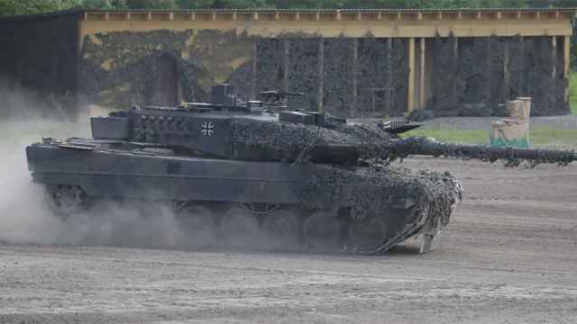 Un tanque Leopard como los exhibidos en Barcelona y que serán enviados por Alemania a Ucrania / EFE