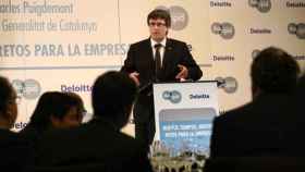 Carles Puigdemont, en un acto organizado por la Asociación para el Progreso de la Dirección (APD) y Deloitte.