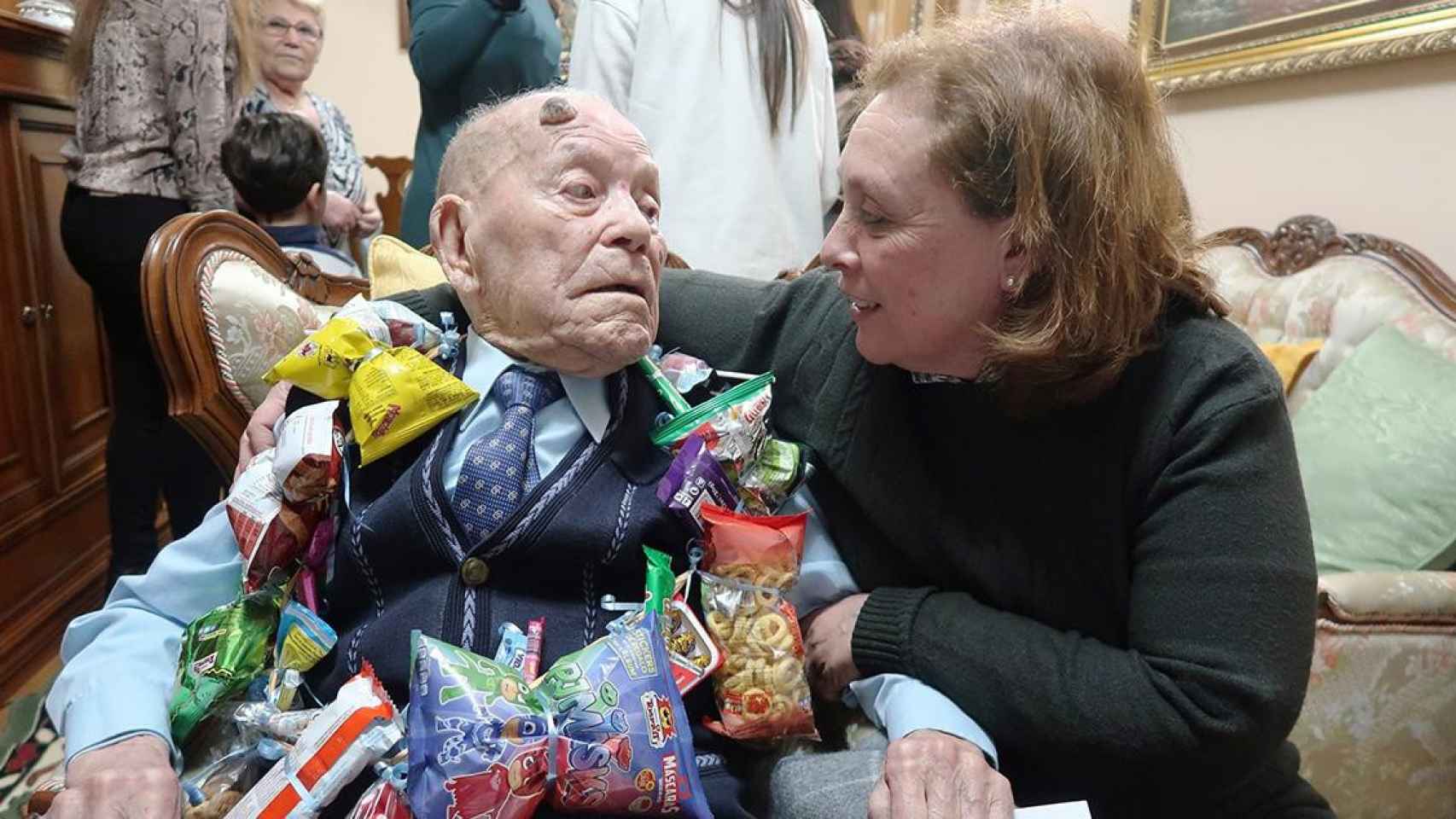 La octava persona de más longevidad de España, Saturnino de la Fuente, que ya tiene 112 años / EUROPA PRESS
