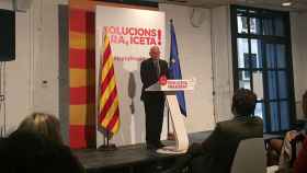 Josep Borrell, expresidente del Parlamento Europeo, en un acto de campaña del PSC / CG