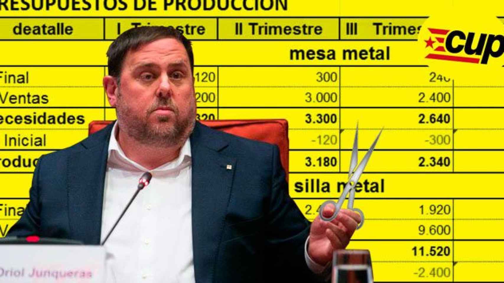 El vicepresidente catalán, Oriol Junqueras, ha recortado las partidas destinadas a política industrial / FOTOMONTAJE DE CG