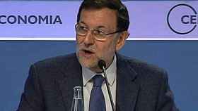 El presidente del Gobierno, Mariano Rajoy, durante su intervención en el foro organizado por el Círculo de Economía