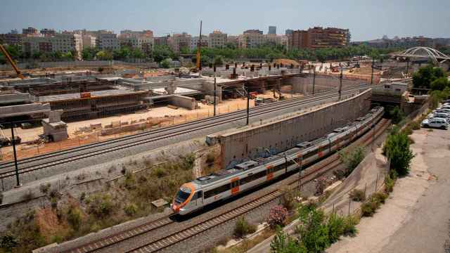 Obras en la estación de La Sagrera, en Barcelona / DAVID ZORRAKINO - EUROPA PRESS