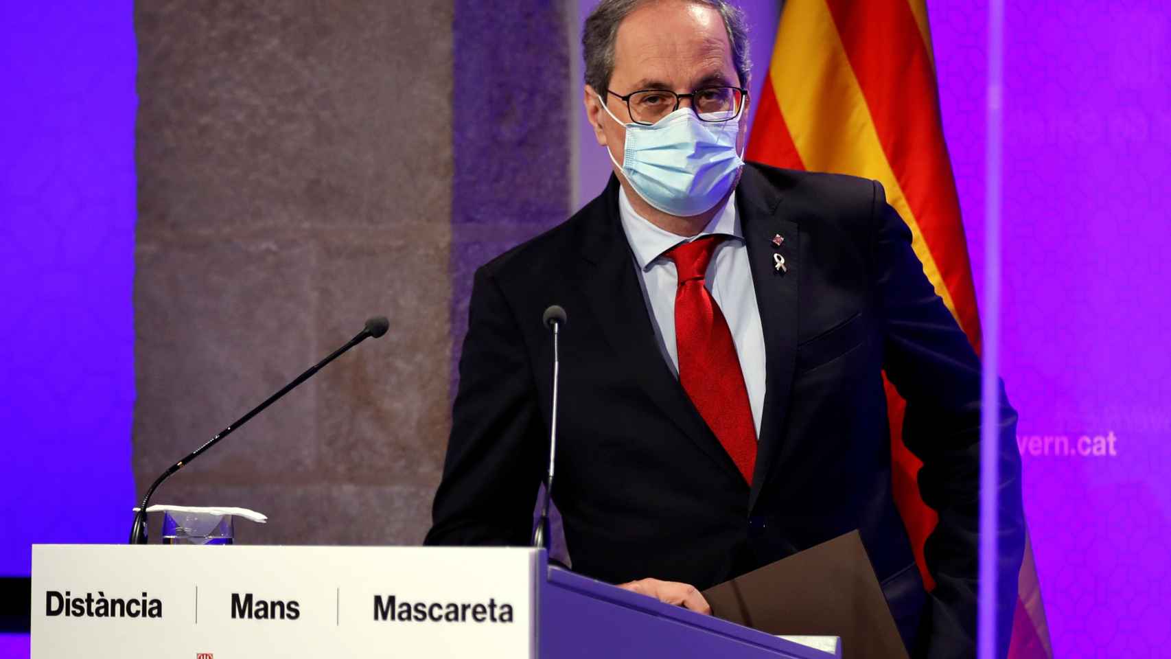 El presidente Quim Torra, en el Palau de la Generalitat / EFE