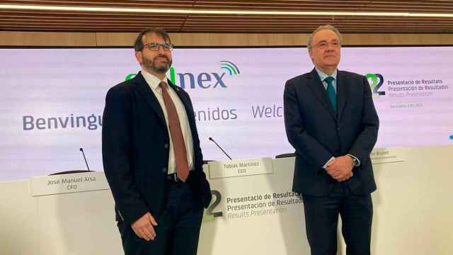 El cfo de Cellnex, José Manuel Aisa, y el ceo, Tobias Martínez / EUROPA PRESS