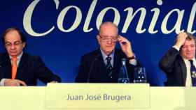 Pere Viñolas, consejero delegado de Colonial; Juan José Brugera, presidente; y Francisco Palà, miembro del consejo de administración, en una imagen de archivo / EFE