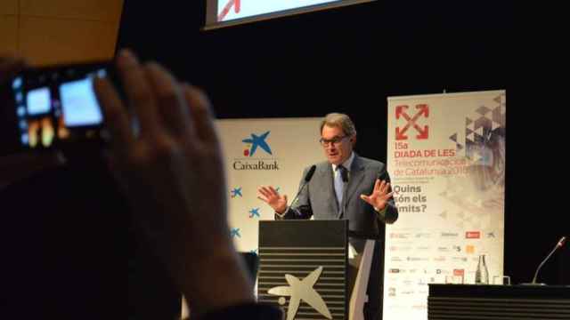 Artur Mas, expresidente de la Generalitat, en la conferencia inaugural de la 15 Diada de las Telecomunicaciones de Cataluña / EP