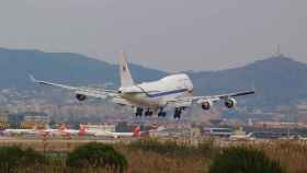 El 'Code 1', el Jumbo del presidente de Corea aterriza en El Prat /AEROPUERTOBCN