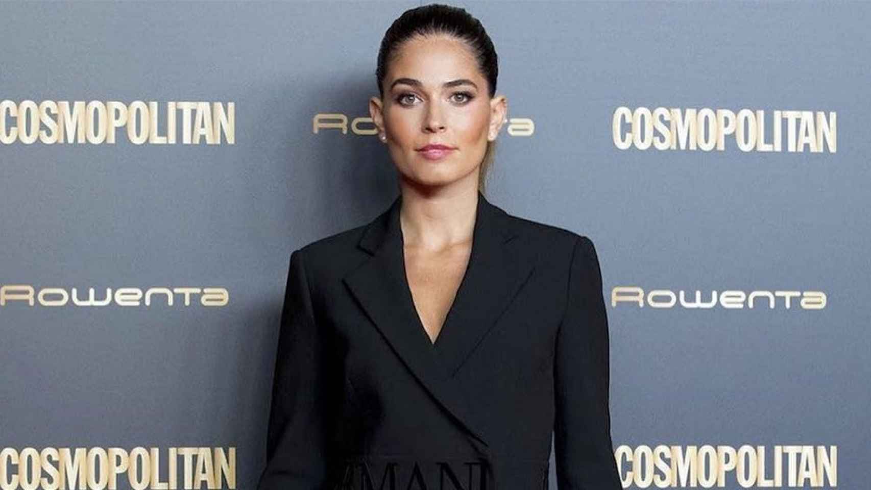 La modelo Coral Simanovich, mujer del futbolista del Barça Sergi Roberto, en la fiesta de Cosmopolitan / INSTAGRAM