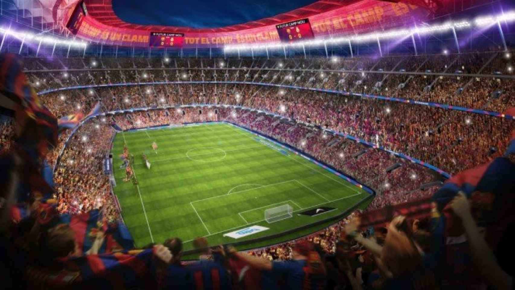 Digitalización del interior del futuro Camp Nou, en el Espai Barça / FCB