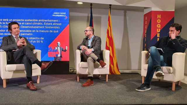 Jordi Farré en la presentación de su proyecto para el Espai Barça y Fundació / ' Nou impuls Barça'