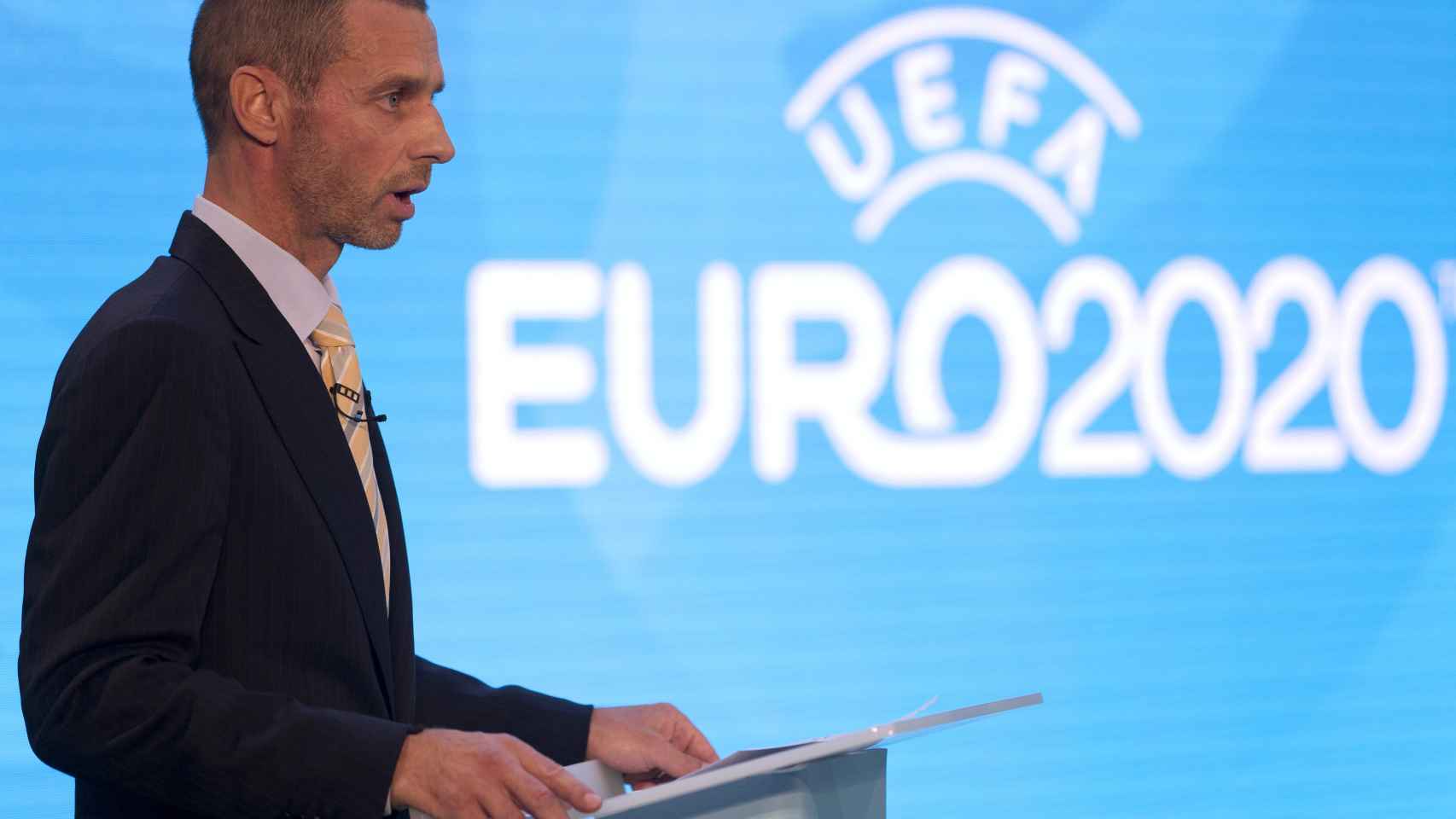 Caferin, presidente de la UEFA, en una imagen de archivo / EFE