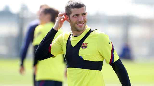 Sergi Roberto entrenando con el Barça / FC Barcelona