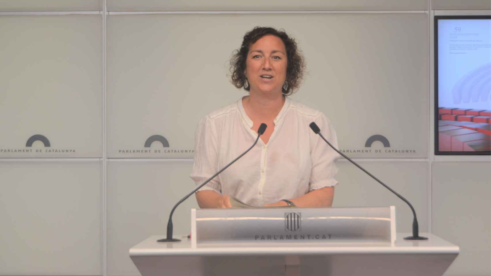 La portavoz del PSC en el Parlament, Alícia Romero, defiende la suspensión de Borràs / EUROPA PRESS