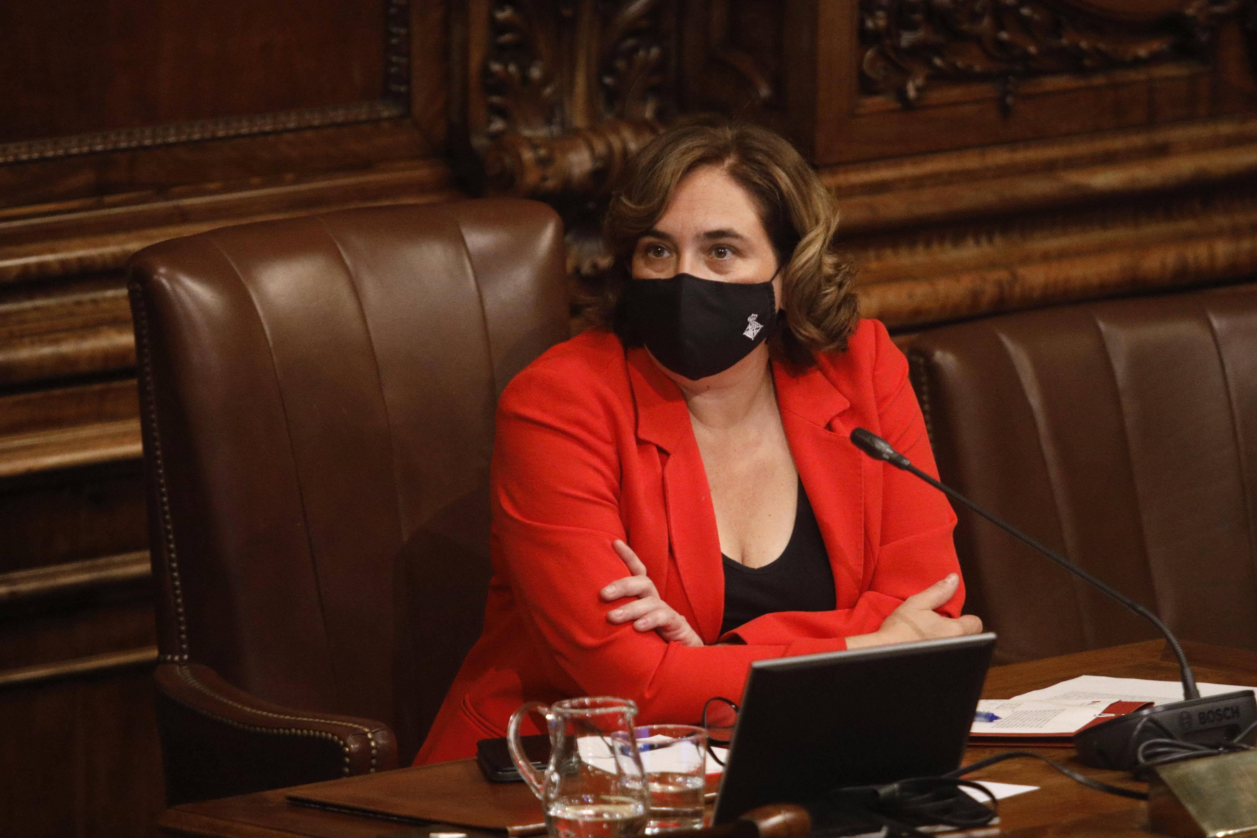 La alcaldesa de Barcelona, Ada Colau, en un pleno extraordinario telemático del pasado septiembre / EUROPA PRESS