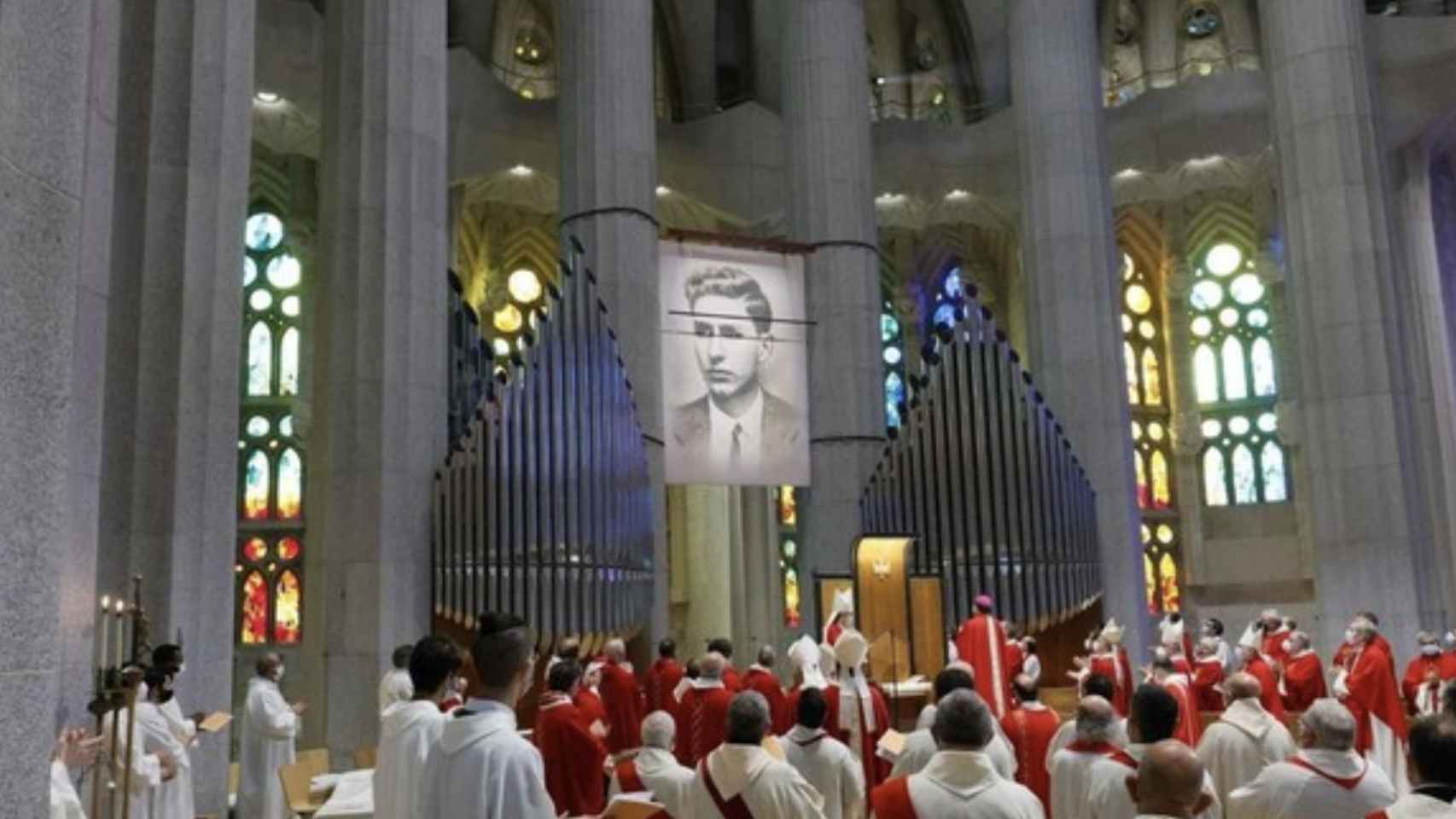 El acto en la Sagrada Familia que congregó a 600 asistentes, entre los que estuvo Albert Batlle / ARZOBISPADO DE BARCELONA