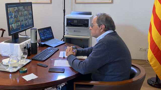 Quim Torra participa por videconferencia en la reunión de Pedro Sánchez con los presidentes autonómicos / GENCAT