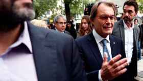 Artur Mas, a su llegada a la sede del Tribunal de Cuentas / EFE