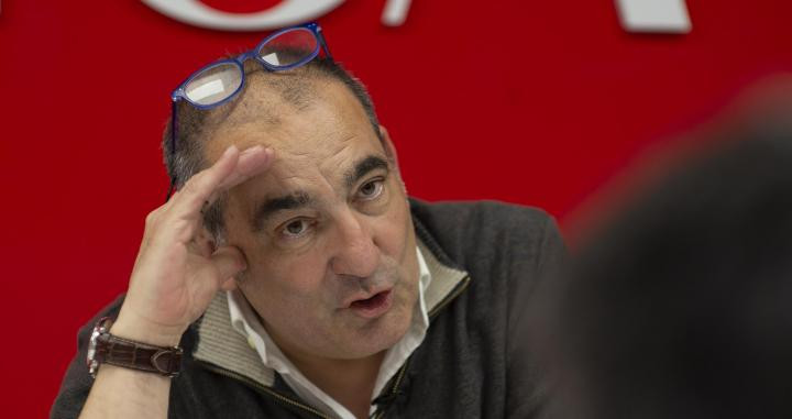 Josep Burgaya durante una entrevista con 'Crónica Global'